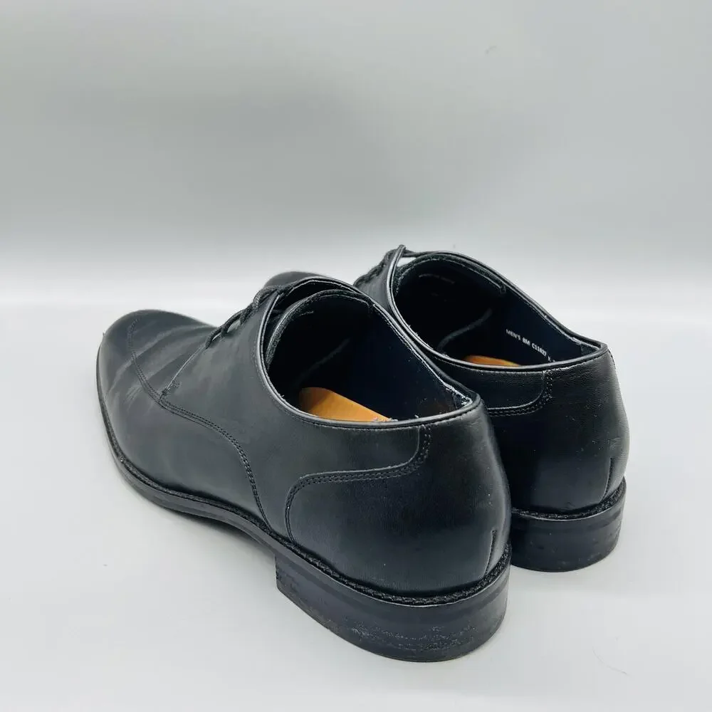 Cole Haan Shoes Mens 8 Black Leather Grand OS Derby Oxford Dress Almond Toe